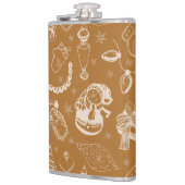 Weihnachtsschneehandgezeichnet Flachmann (Links)