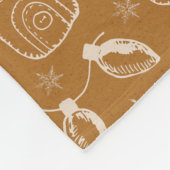 Weihnachtsschneehandgezeichnet Fleecedecke (Ecke)