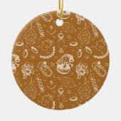 Weihnachtsschneehandgezeichnet Keramik Ornament (Vorne)