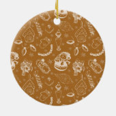 Weihnachtsschneehandgezeichnet Keramik Ornament (Hinten)