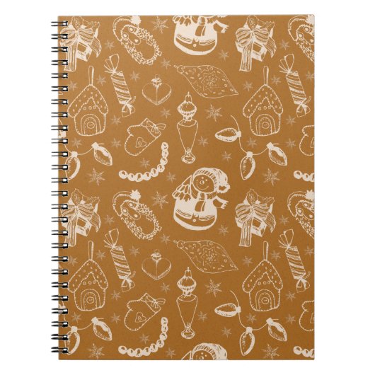 Weihnachtsschneehandgezeichnet Notizblock (Vorderseite)