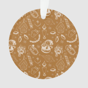 Weihnachtsschneehandgezeichnet Ornament