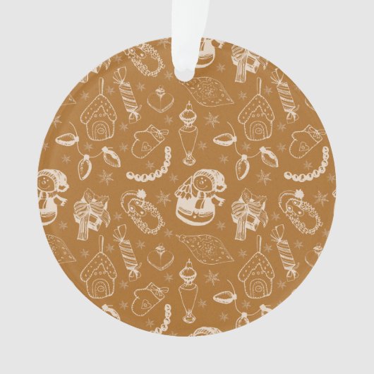 Weihnachtsschneehandgezeichnet Ornament (Vorderseite)