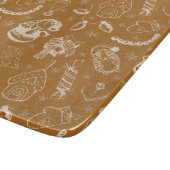 Weihnachtsschneehandgezeichnet Schneidebrett (Ecke)