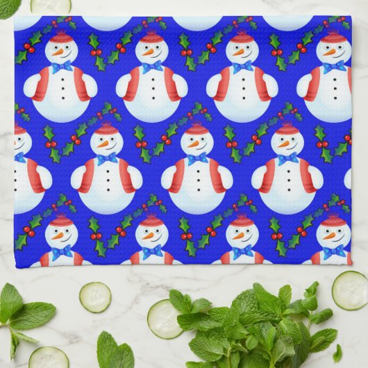 Weihnachtsschneehandtuch Geschirrtuch (Gefaltet)