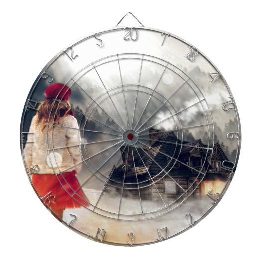 Weihnachtsschneehaus Dartscheibe (vorne)