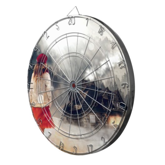 Weihnachtsschneehaus Dartscheibe (Vorderseite rechts)