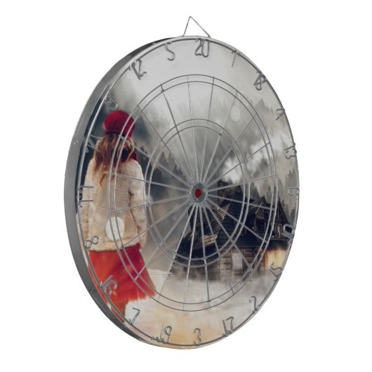 Weihnachtsschneehaus Dartscheibe (Vorderseite Links)