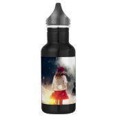 Weihnachtsschneehaus Edelstahlflasche (Links)