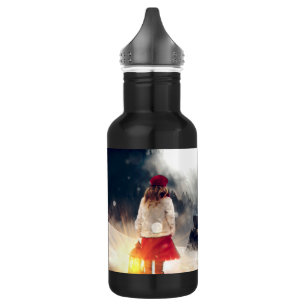 Weihnachtsschneehaus Edelstahlflasche