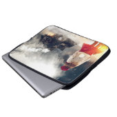 Weihnachtsschneehaus Laptopschutzhülle (Vorne Knopf)