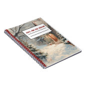 Weihnachtsschneehaus-Notebook, Holiday Snowy Cotta Notizblock (Rechte Seite)