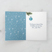 Weihnachtsschneeherzen Feiertagskarte (Innenseite)