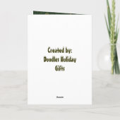 Weihnachtsschneekarte Feiertagskarte (Rückseite)