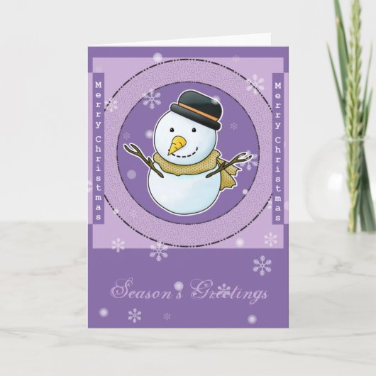 Weihnachtsschneekarte Feiertagskarte (Vorderseite)