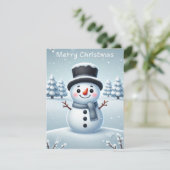 Weihnachtsschneekarte Feiertagskarte (Stehend Vorderseite)