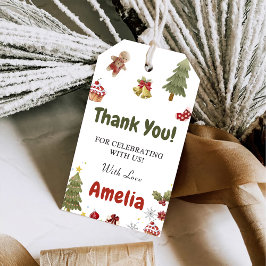 Weihnachtsschneekekekse Geburtstagsparty Geschenkanhänger