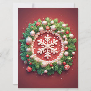 Weihnachtsschneeklocken-Ornament Karte