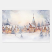 Weihnachtsschneelandschaft Geschenkpapier Set (Vorderseite 3)