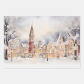 Weihnachtsschneelandschaft Geschenkpapier Set (Vorderseite 2)