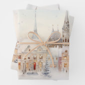 Weihnachtsschneelandschaft Geschenkpapier Set (Beispiel)