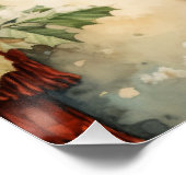 Weihnachtsschneemanie Poster (Ecke)