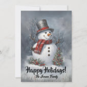 Weihnachtsschneemann8, Happy Holidays, Weihnachtsk Einladung (Vorderseite)