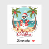 Weihnachtsschneemann (1) aufkleber (Blatt)