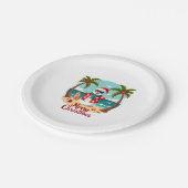 Weihnachtsschneemann (1) pappteller (Schrägansicht)