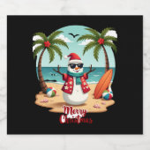 Weihnachtsschneemann (1) schaumweinetikett (Einzelnes Label)