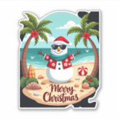 Weihnachtsschneemann (2) aufkleber (Vorderseite)