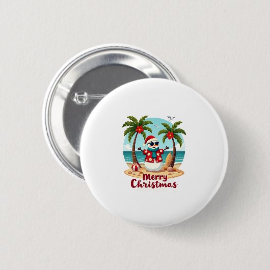 Weihnachtsschneemann (3) button (Vorne & Hinten)