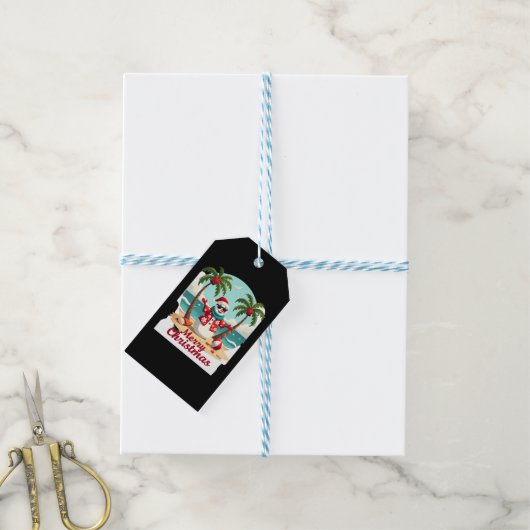 Weihnachtsschneemann (3) geschenkanhänger (Mit Garn)