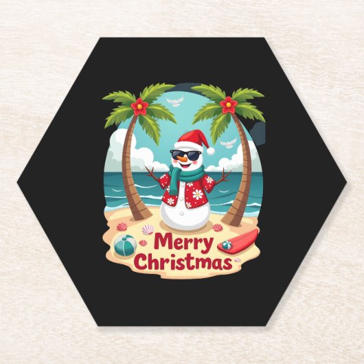 Weihnachtsschneemann (4) untersetzer (Vorderseite)