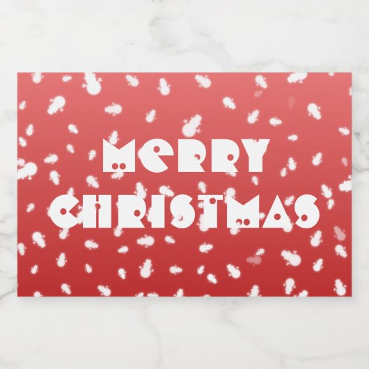 Weihnachtsschneemann Alkoholflaschenetikett (Einzelnes Label)