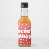Weihnachtsschneemann Alkoholflaschenetikett (Vorderseite)