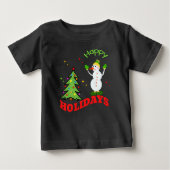 Weihnachtsschneemann Baby T-shirt (Vorderseite)
