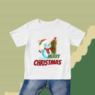 Weihnachtsschneemann Baby T-shirt