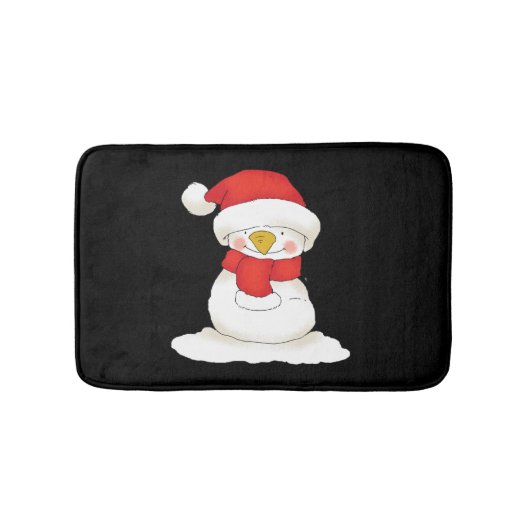 Weihnachtsschneemann Badematte (Vorderseite)