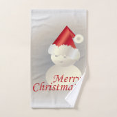 Weihnachtsschneemann Badhandtuch Set (Handtuch)