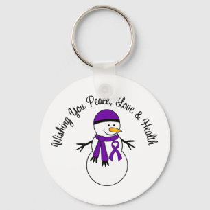 Weihnachtsschneemann Bauchspeicheldrüsenkrebs Schlüsselanhänger