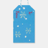 Weihnachtsschneemann & Baum Weihnachtsgeschenk Tag Geschenkanhänger (Rückseite)