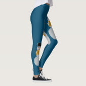 Weihnachtsschneemann Blau-Leggings Leggings (Rechts)