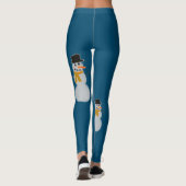 Weihnachtsschneemann Blau-Leggings Leggings (Rückseite)