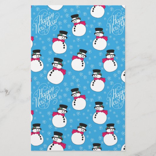 Weihnachtsschneemann Briefpapier (Vorderseite)