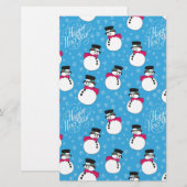 Weihnachtsschneemann Briefpapier (Vorne/Hinten)
