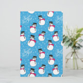 Weihnachtsschneemann Briefpapier (Stehend Vorderseite)