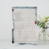 Weihnachtsschneemann Briefpapier (Stehend Vorderseite)
