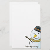 WeihnachtsSchneemann-Briefpapier Briefpapier (Vorne/Hinten)