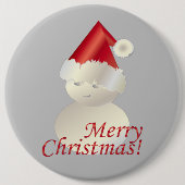 Weihnachtsschneemann Button (Vorderseite)